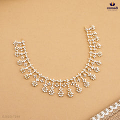 Elegant White CZ Necklace and Hangings by TANIRIKA and TISHA