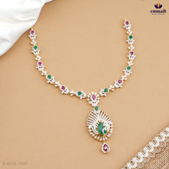 Exquisite Multi-Colored CZ Necklace and Premium CZ Hangings by AVYUKT & DHARIKA
