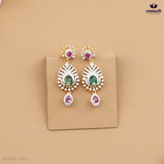 Exquisite Multi-Colored CZ Necklace and Premium CZ Hangings by AVYUKT & DHARIKA