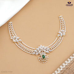 JIGYASA & KALIKA Exquisite CZ Necklace and Elegant Hangings