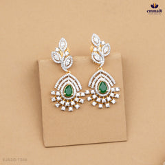 JIGYASA & KALIKA Exquisite CZ Necklace and Elegant Hangings