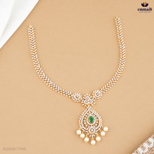 Sadhika Premium Exquisite CZ Necklace and Hangings Collection