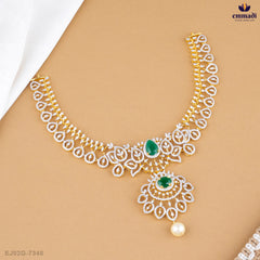 SREYA & SUMANA Exquisite Elegant CZ Necklace and Hanging Collection