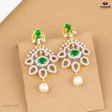 SREYA & SUMANA Exquisite Elegant CZ Necklace and Hanging Collection
