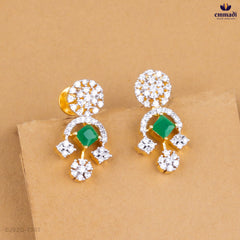 Apoorva Elegant Green CZ Hangings