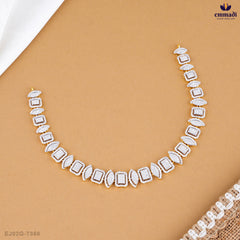 SASHWATI: Elegant White CZ Necklace