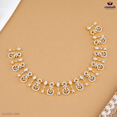 Gaurika Elegant Premium White CZ Necklace