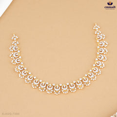 SHAVETA Elegant White CZ Necklace