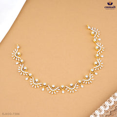 TEJASVI Premium White CZ Necklace