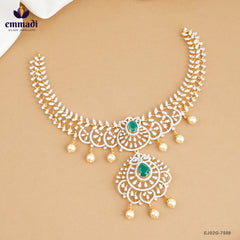 ANTIMA Exquisite Green CZ Necklace