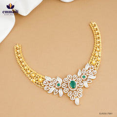 Anubha Exquisite Green Premium CZ Necklace