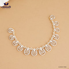 Anuja Silver Necklace with Premium CZ