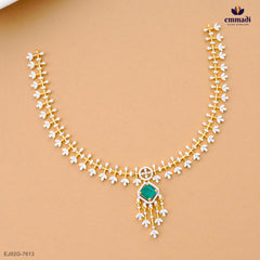 Deepaly Premium CZ Green Necklace