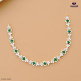 DEEPANA Elegant Green CZ Necklace