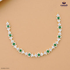 DEEPANA Elegant Green CZ Necklace
