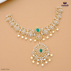 Devahuti Exquisite Green Premium CZ Necklace