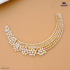 Devapriya Exquisite White CZ Necklace