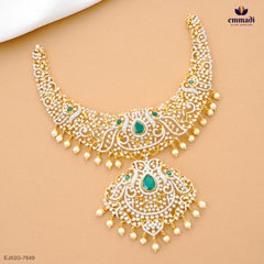 Devashri Premium CZ Green Necklace