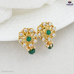 DHAKSHANA Silver Premium Antique Studs