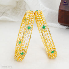 DYPALI Elegant Green Premium Antique Bangles