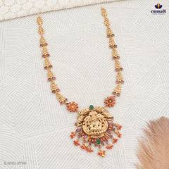 Beera Pagadam Long Necklace Nakshi Pink