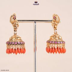 EELAKILI Exquisite Pink Kundan Nakshi Buttalu