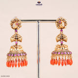 EKAPARNIKA Exquisite Pink Kundan Nakshi Buttalu