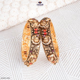 ETASHA Exquisite Multi-Color Kundan Nakshi Bangles