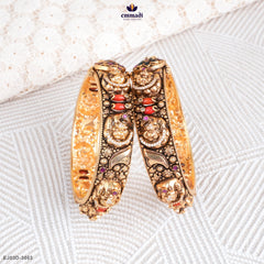 ETASHA Exquisite Multi-Color Kundan Nakshi Bangles