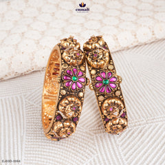 ETHAHA Elegant Multi-Colored Kundan Bangles