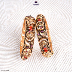 GAGANA Exquisite Multi-Coloured Kundan Bangles