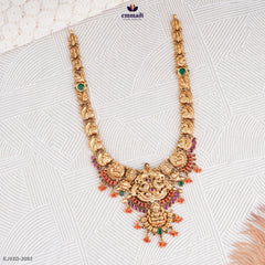 GANDHAMALLA Long Multi-Colored Nakshi Necklace