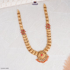 Gandharika Exquisite Long Nakshi Necklace