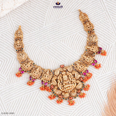 GANITHA Exquisite Pink Nakshi Necklace
