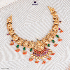 GAURY Exquisite Multi-Colored Nakshi Necklace