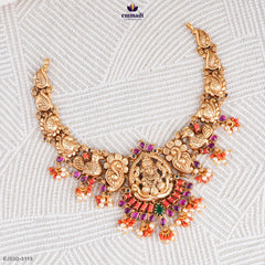 GAYU Elegant Green Nakshi Necklace