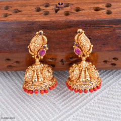 GITANJALIE Elegant Pink Nakshi Buttalu Silver Jewellery