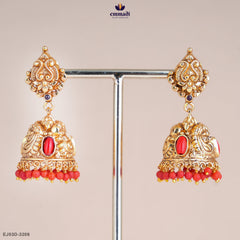 GOVARTHINI Exquisite Pink Nakshi Buttalu Silver Jewellery