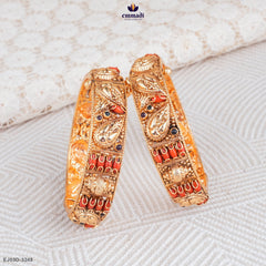 HAMSHANA Exquisite Bangles Multi-Colored Nakshi Collection