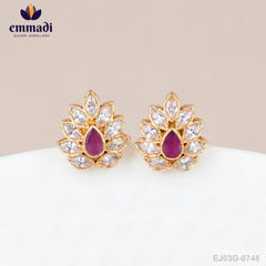 Radheya Stone Pink Studs