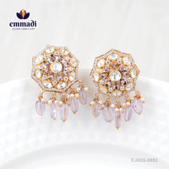 Raveena Moissanite Blue Studs