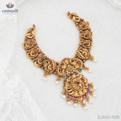 Eshita Elegant Nakshi Gold Necklace