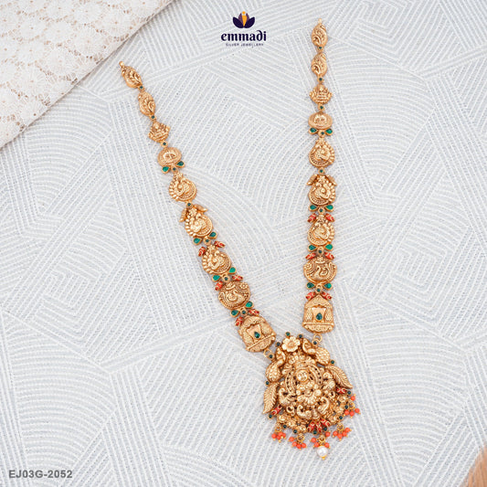 Ajmeri Silver Jewelry: Pagadam Long Necklace