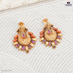 Babli Pagadam Long Necklace and Aastha Hangings Nakshi Silver Jewellery Set