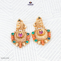 Exquisite Nakshi Long Necklace and Silver Hangings by Babita Negi & Ahilya