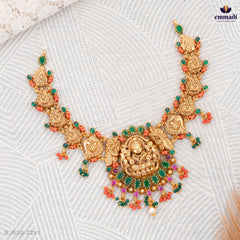 Sarojani's Elegant Pink Nakshi Necklace