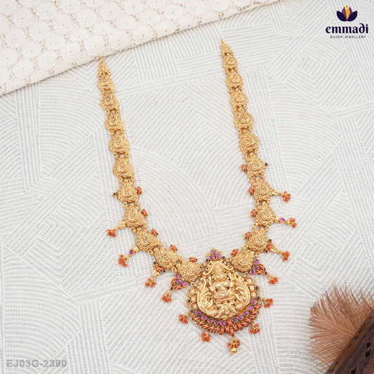 Afsana Badrunisha Pagadam Long Necklace Buttalu Nakshi Collection