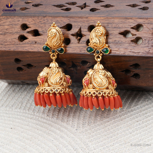 Anita's Elegant Green Nakshi Buttalu