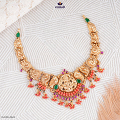 Harishita Exquisite Multi-Colored Nakshi Necklace