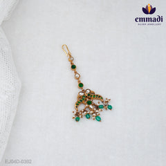 Sunita's Kundan Green Papidi Billa: Exquisite Indian Jewellery